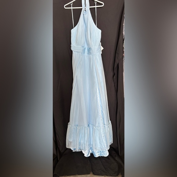 Mac Duggal 67816 HIGH NECK TIERED CHIFFON HALTER GOWN - Picture 6 of 9